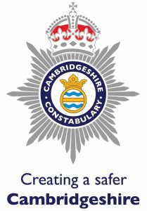 BLUE Strapline Cambs Kings crown Crest Only